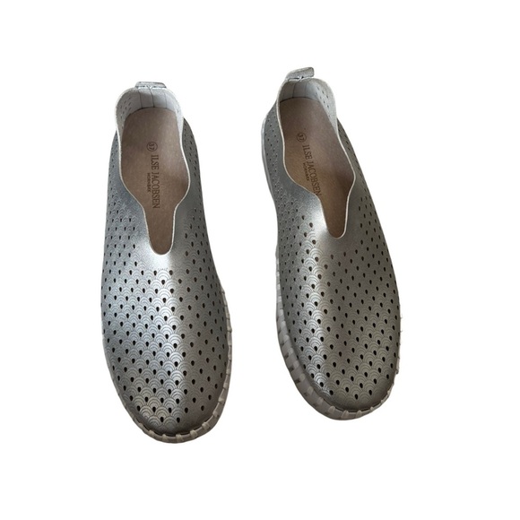 Ilse Jacobson The On-The-Go-Platform-Slip-On in Silver Size 37/ US Size 6.5 - Picture 3 of 8